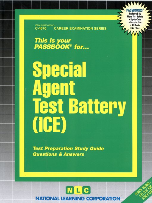Title details for Special Agent Test Battery (ICE) by National Learning Corporation - Available
